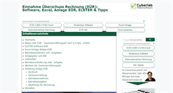 Desktop Screenshot of einnahme-ueberschuss-rechnung.de