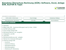 Tablet Screenshot of einnahme-ueberschuss-rechnung.de